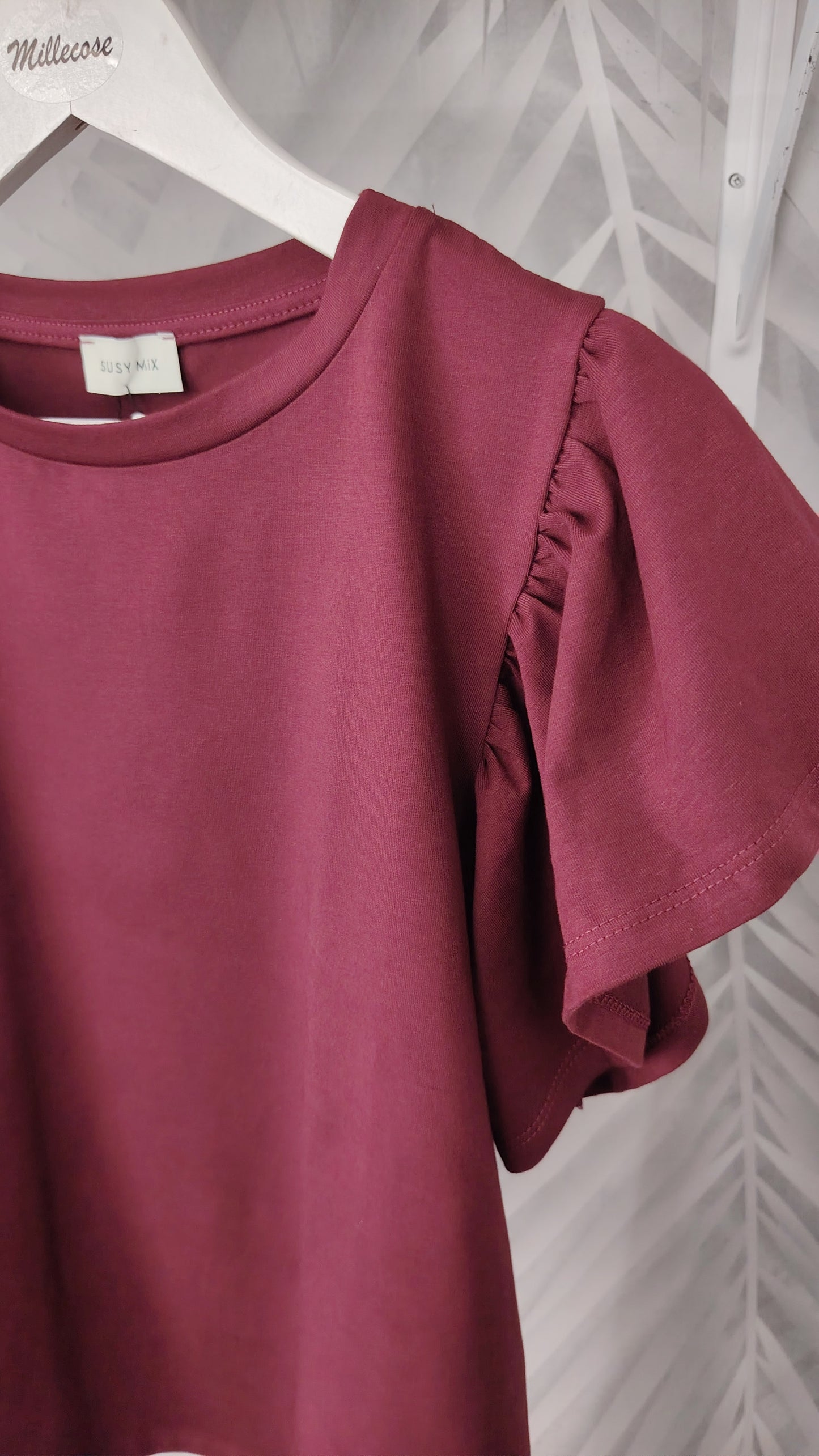 Maglia maniche rouches
