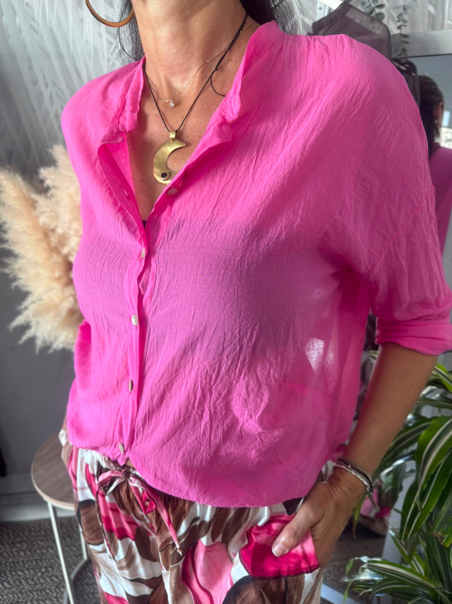 Camicia in mussola di cotone
