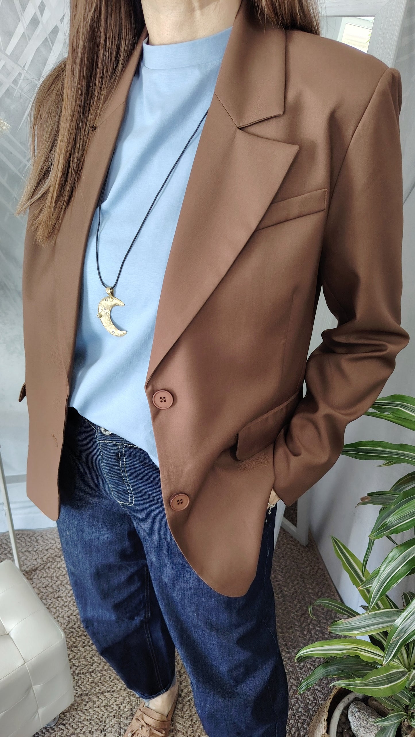 Blazer over due bottoni