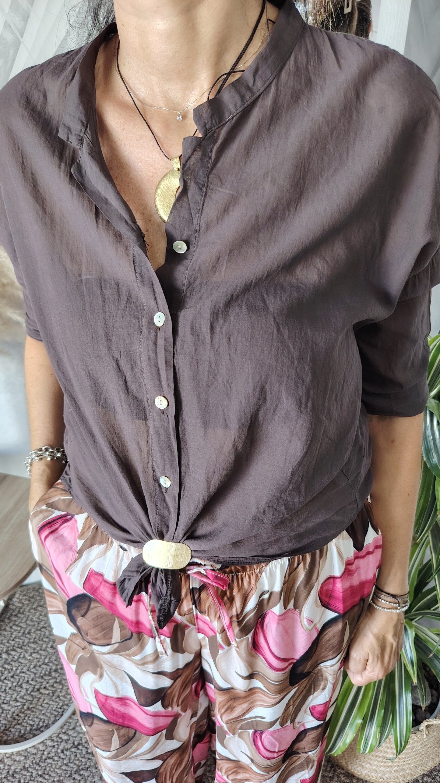 Camicia in mussola di cotone