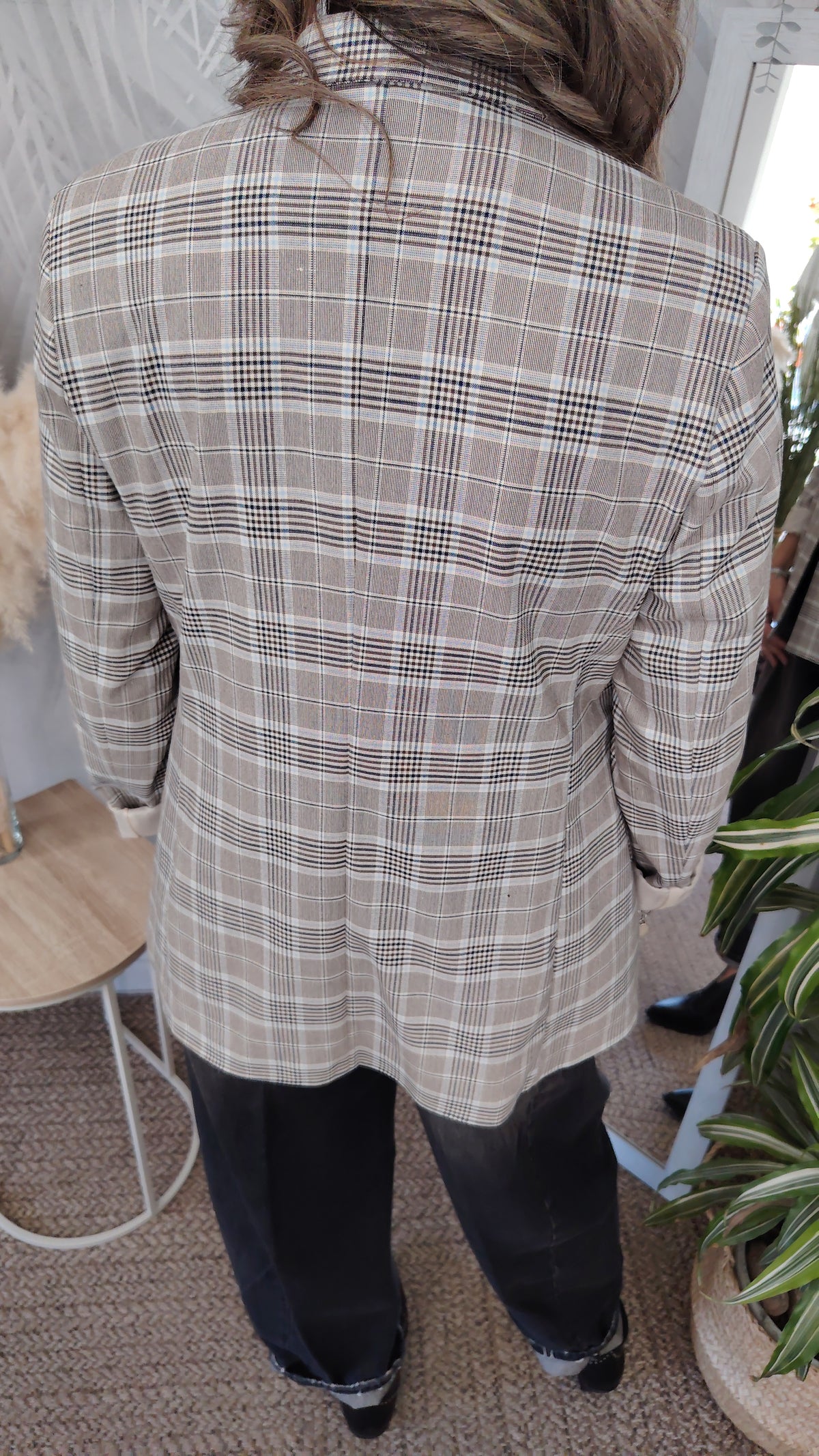 Giacca check doppio petto