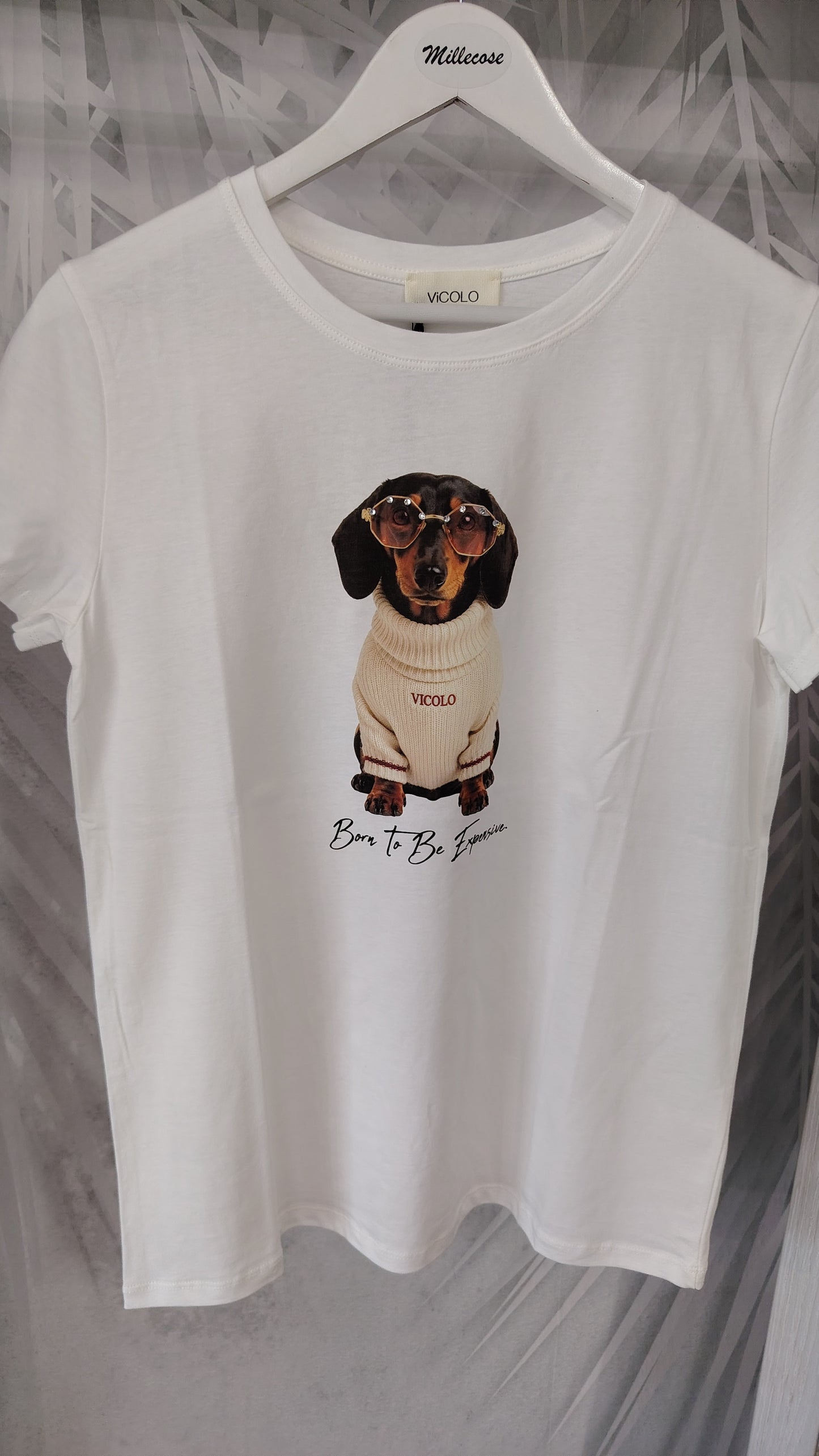 T-shirt Vicolo bassotto occhiali