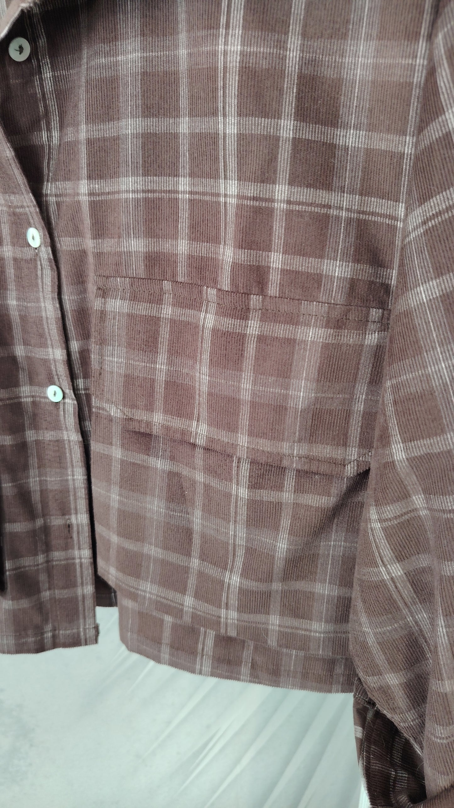 Camicia crop quadri