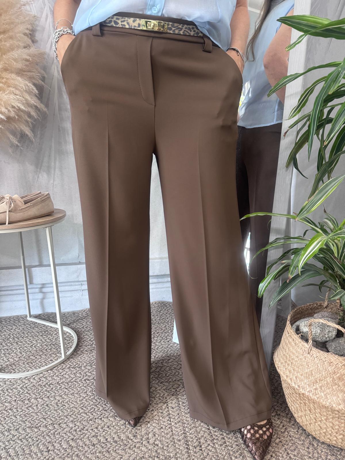 Pantaloni palazzo cinturino elasticato