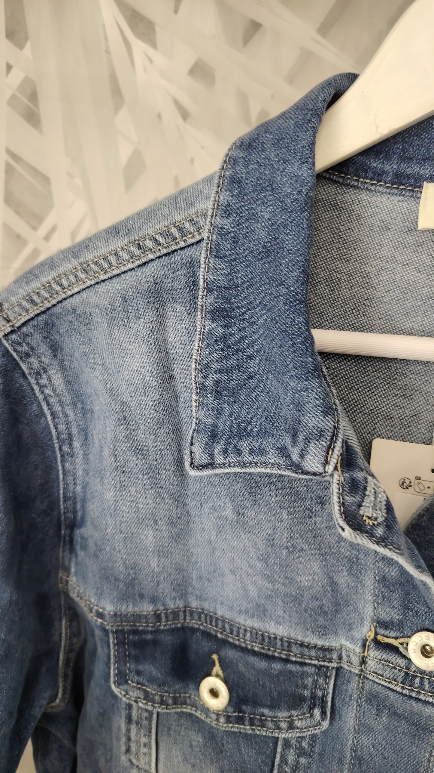 Giubbino denim manica 3/4