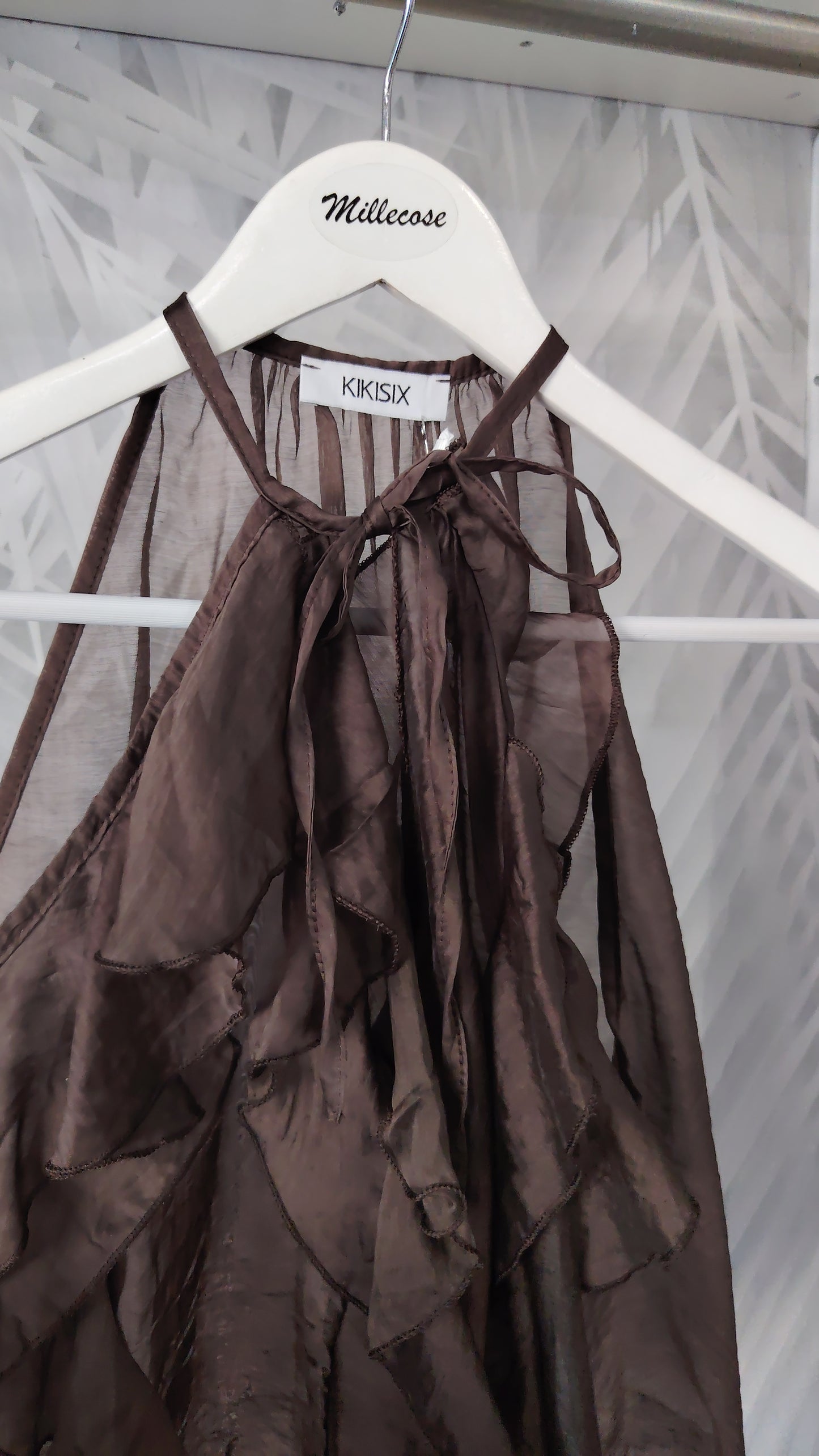 Blusa smanicata in georgette