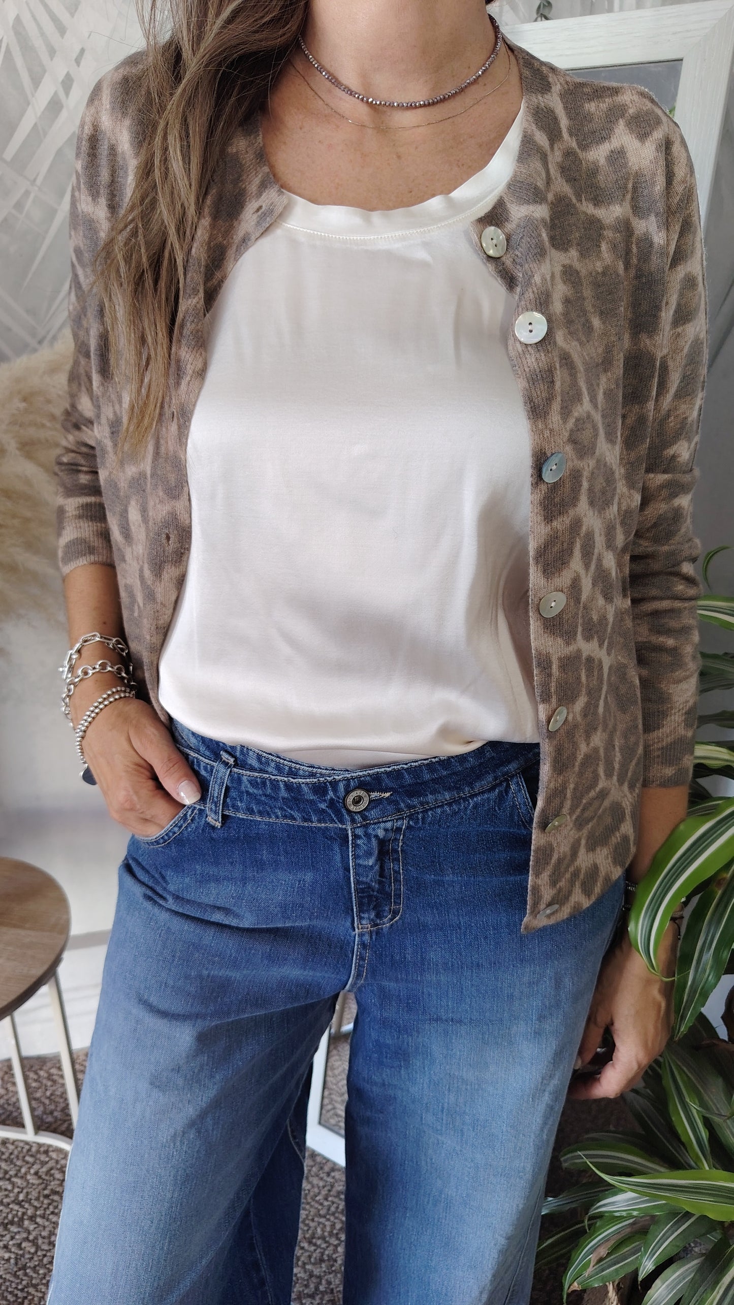 Cardigan animalier