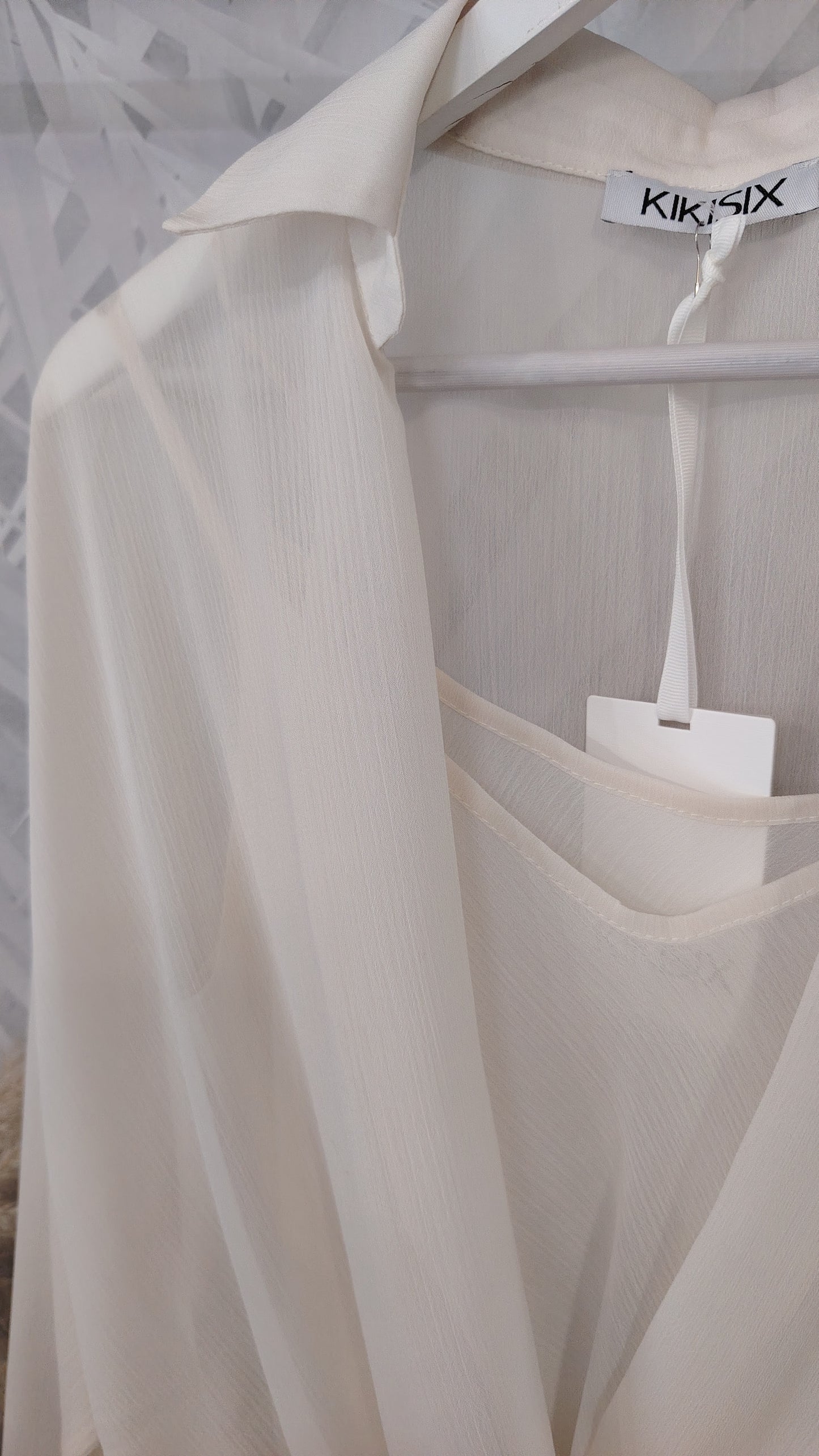 Blusa+canotta in georgette