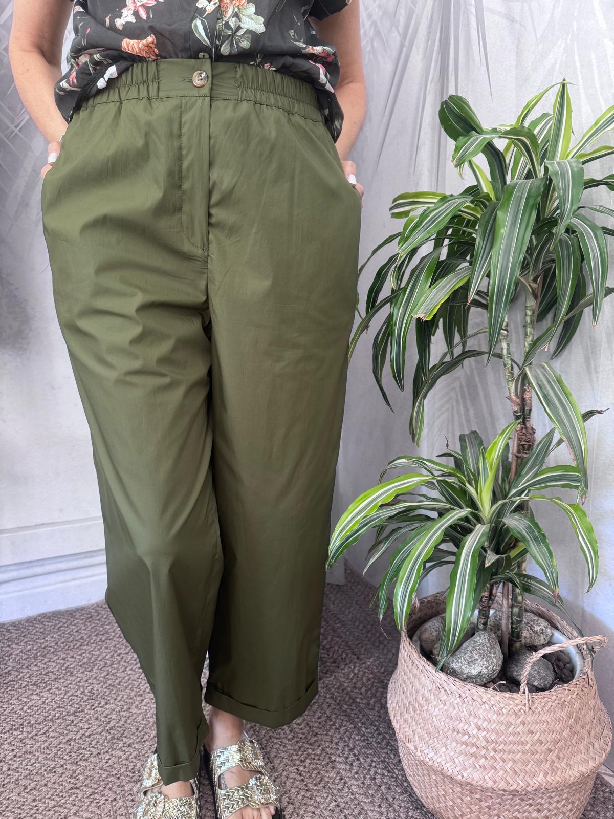 Pantalone gabardina gamba morbida