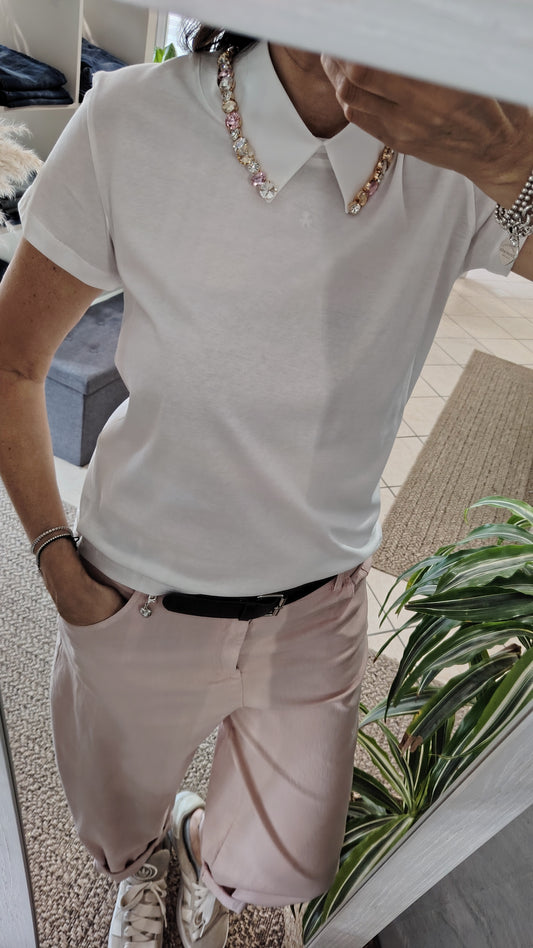 Maglia con colletto amovibile