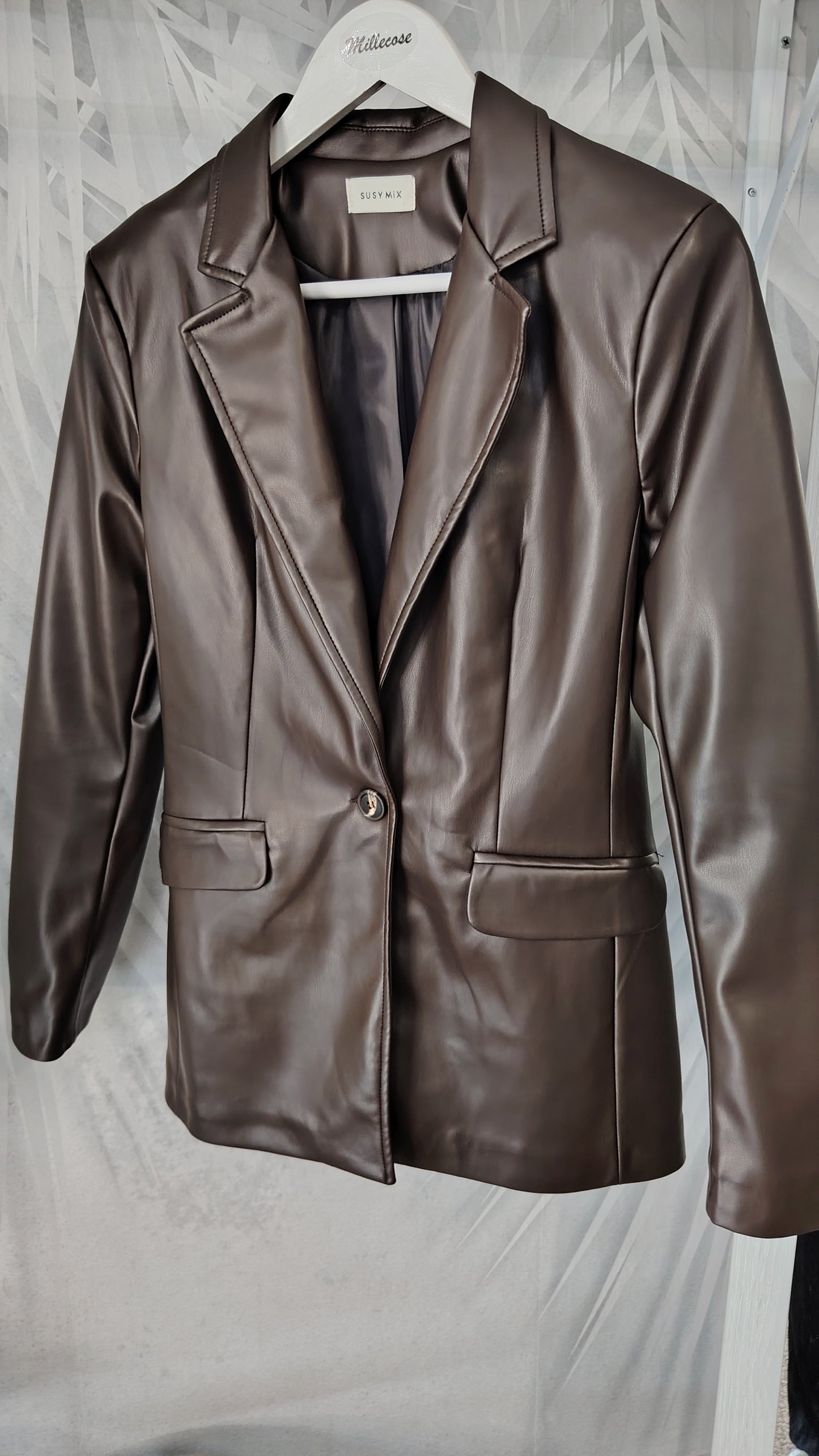 Blazer ecopelle moro