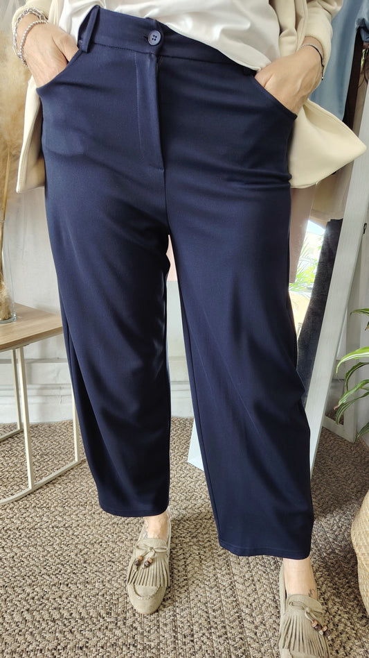Pantalone morbido punto Milano leggero