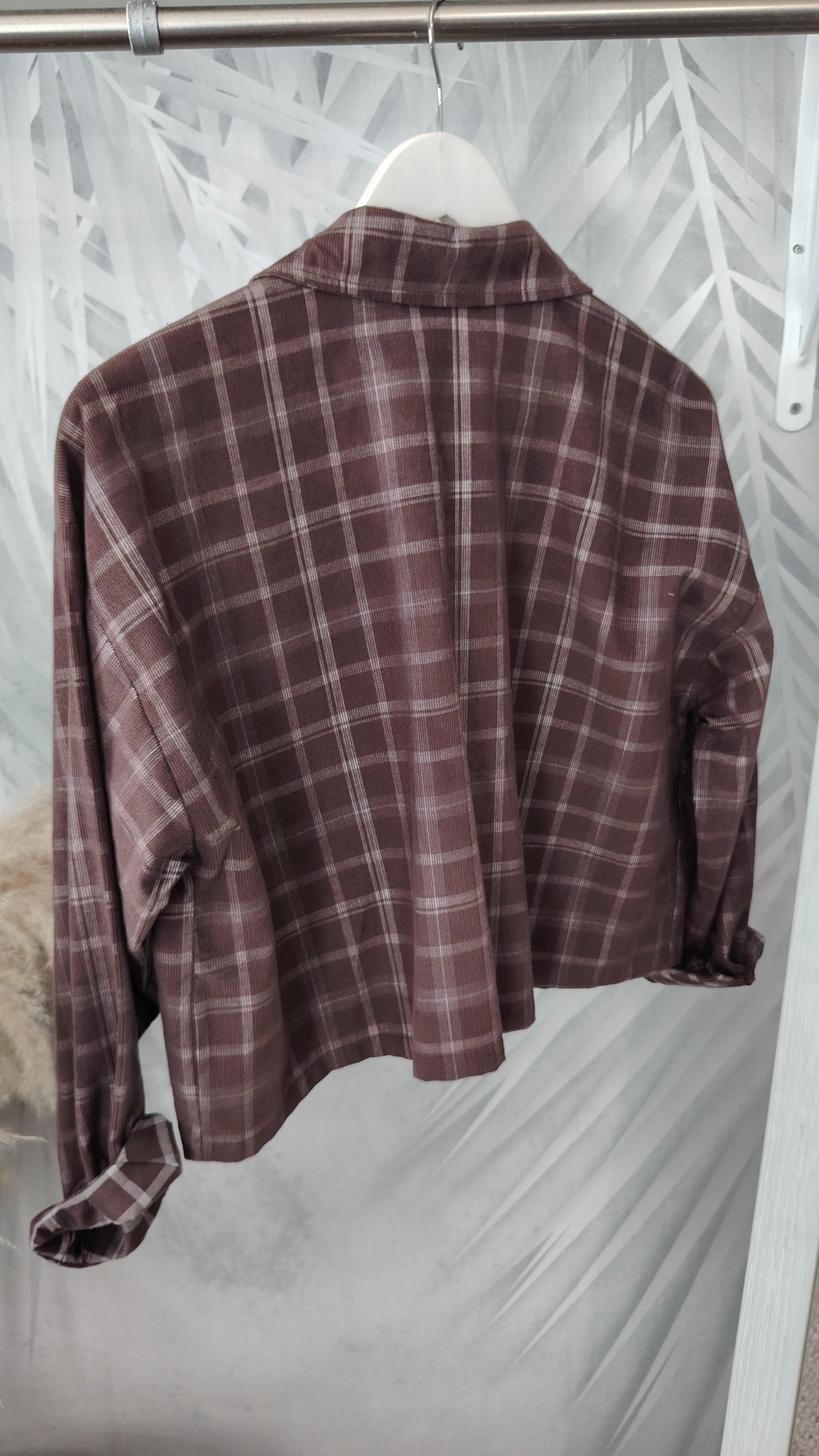 Camicia crop quadri