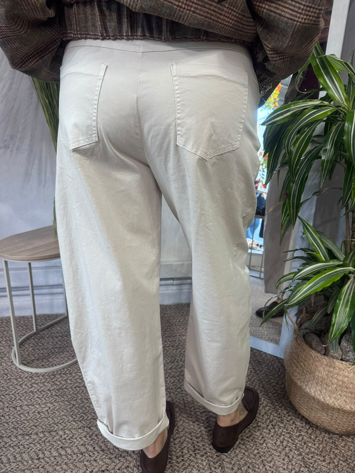 Pantaloni barrell cotone invernale