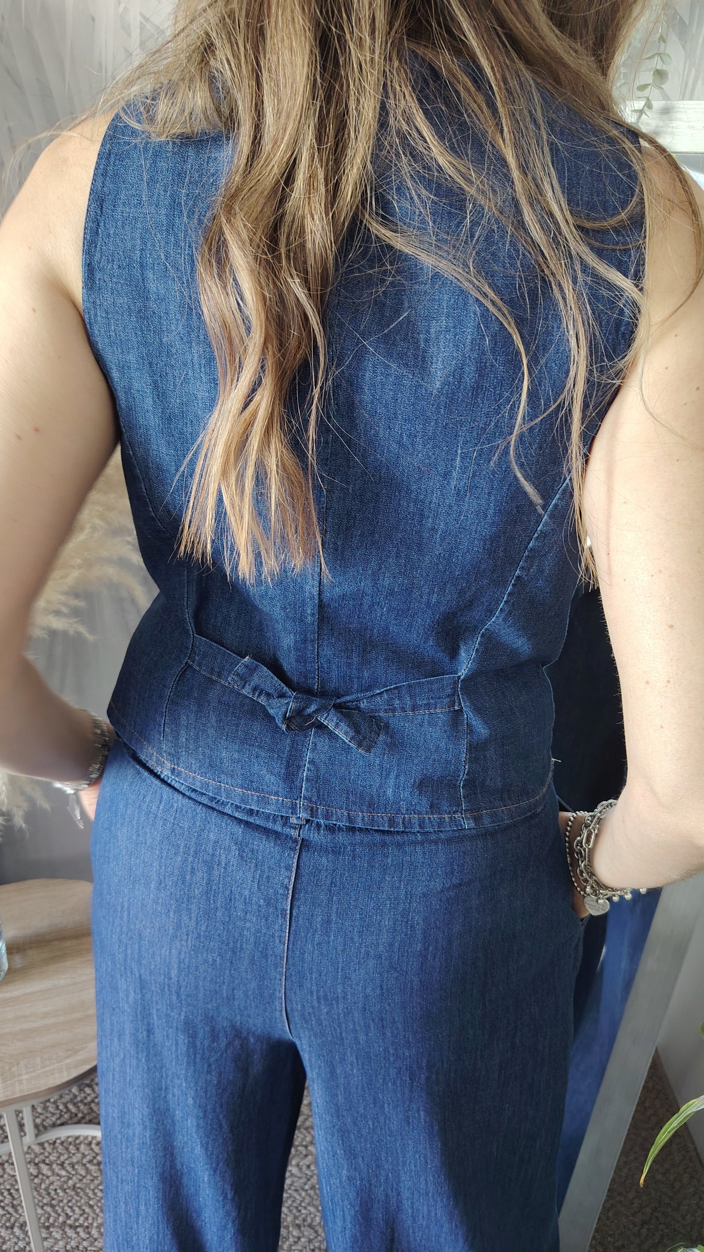 Gilet chambray